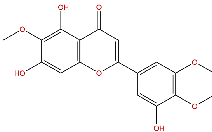 5,7,3'-三羟基-6,4',5'-三甲氧基黄酮 CAS：78417-26-2 中药对照品