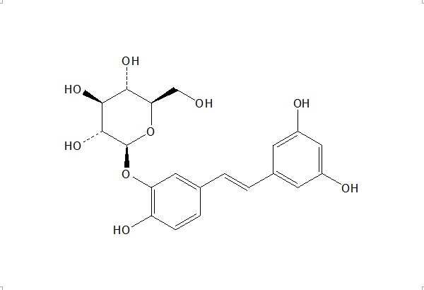 白皮杉醇-3'-O-葡萄糖苷 CAS：94356-26-0 中药对照品标准品