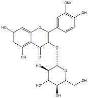 异鼠李素-3-O-葡萄糖苷 CAS：5041-82-7 中药对照品标准品
