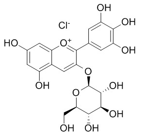 氯化飞燕草素-3-O-葡萄糖苷 CAS:6906-38-3 中药对照品标准品