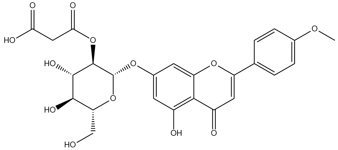 金合欢素-7-O-(2''-O-丙二酸单酰)-β-D-葡萄糖苷