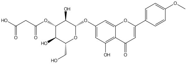 金合欢素-7-O-(3''-O-丙二酸单酰)-β-D-葡萄糖苷 | CAS 1588563-85-2
