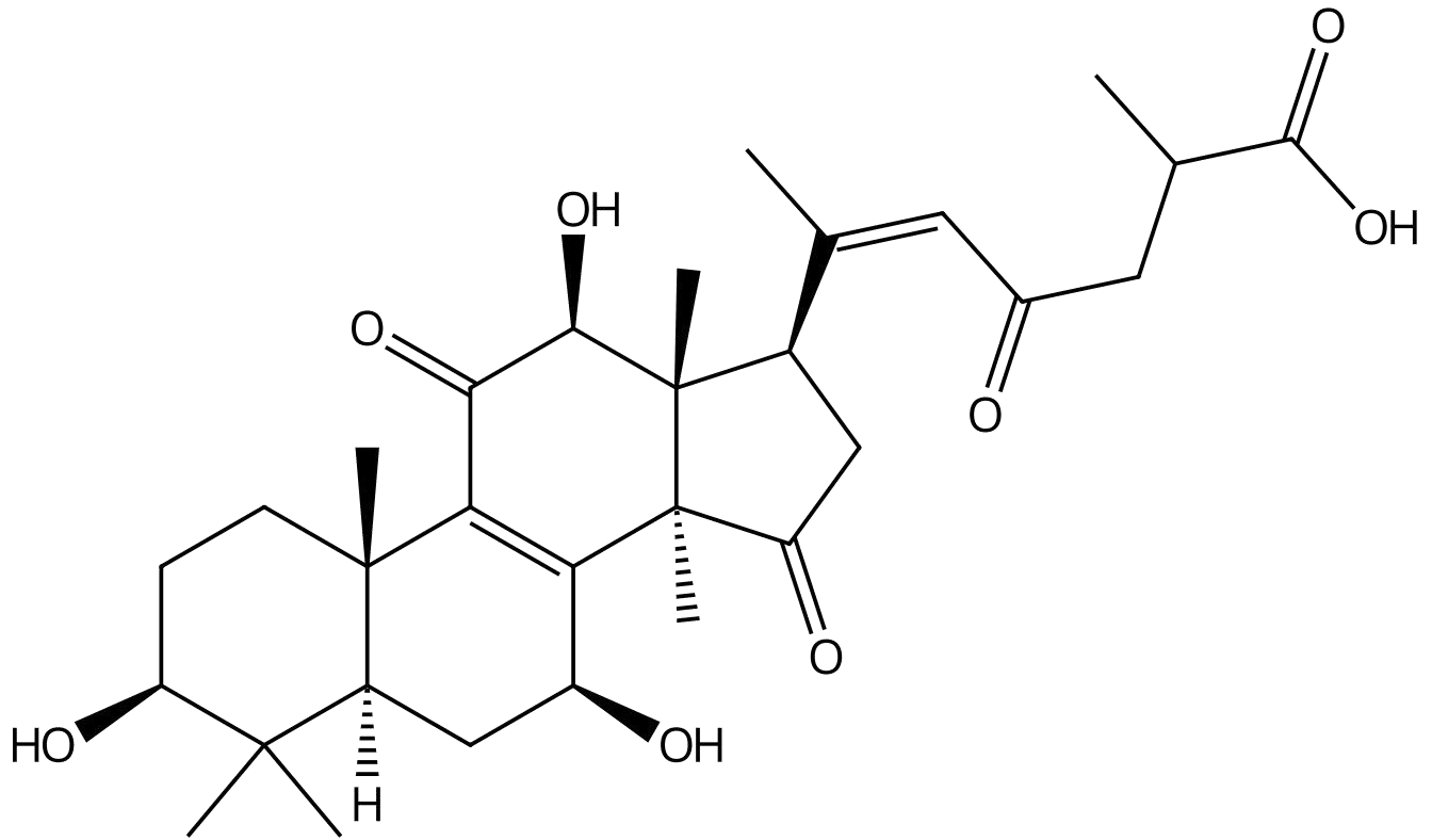 3β,7β,12β-三羟基-11,15,23-三羰基-羊毛甾-8,20-二烯-26-酸