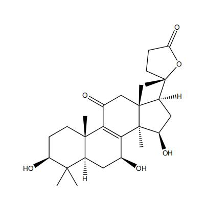 3β,7β,15β -三羟基-11-羰基-羊毛甾烷-8-烯-24→20内酯