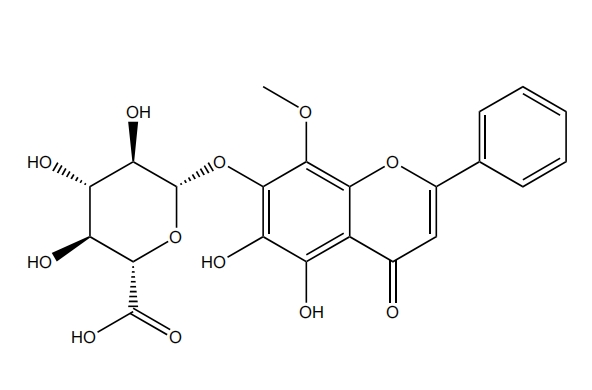 5,6-二羟基-8-甲氧基黄酮-7-O-葡萄糖醛酸苷 | CAS No.1169879-99-5